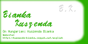 bianka kuszenda business card